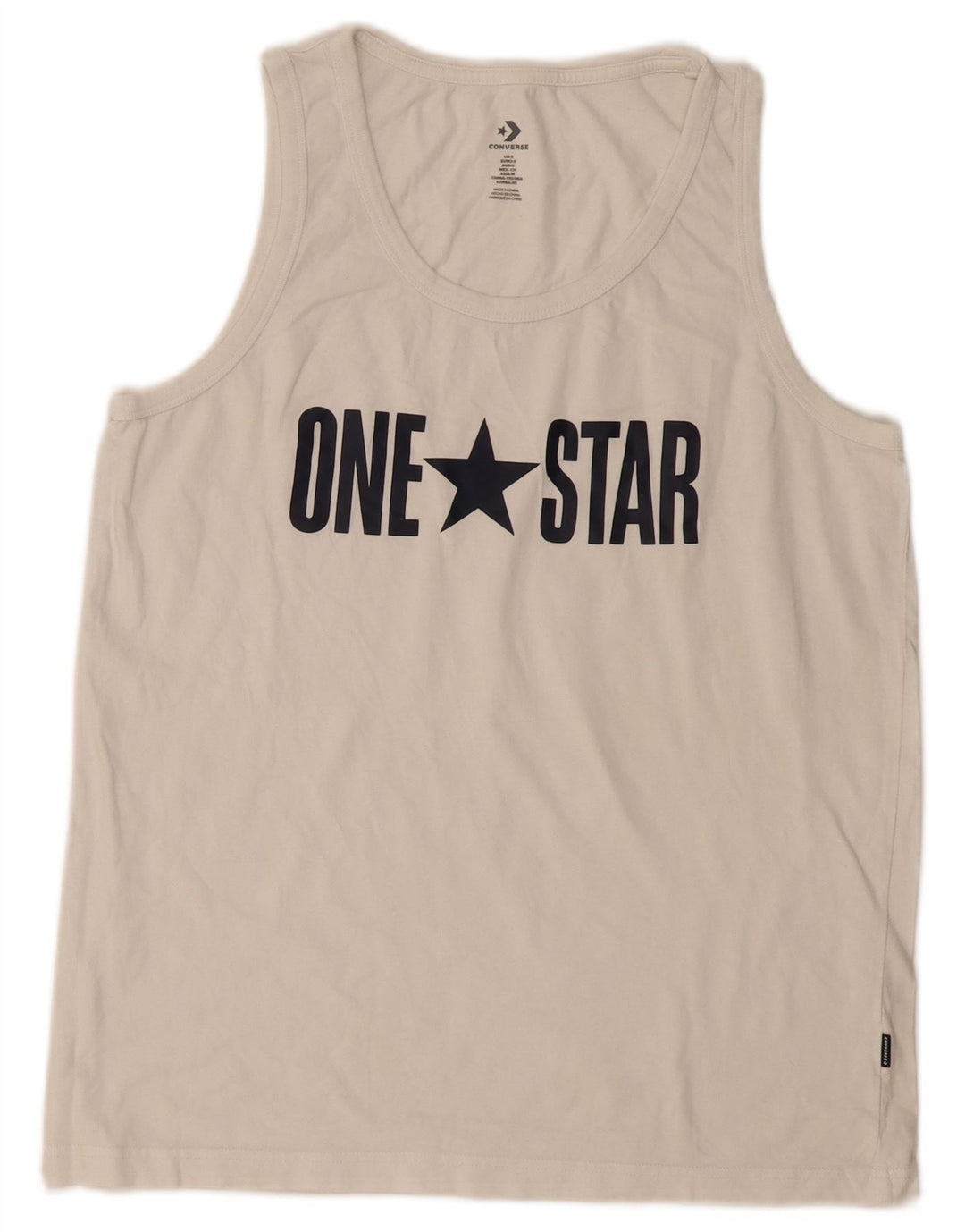 Converse Débardeur graphique pour femme UK 10 Petit Blanc