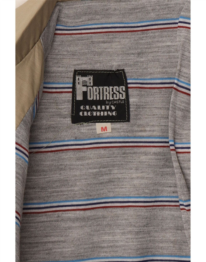 VINTAGE Veste Bomber Homme UK 38 Beige Moyen