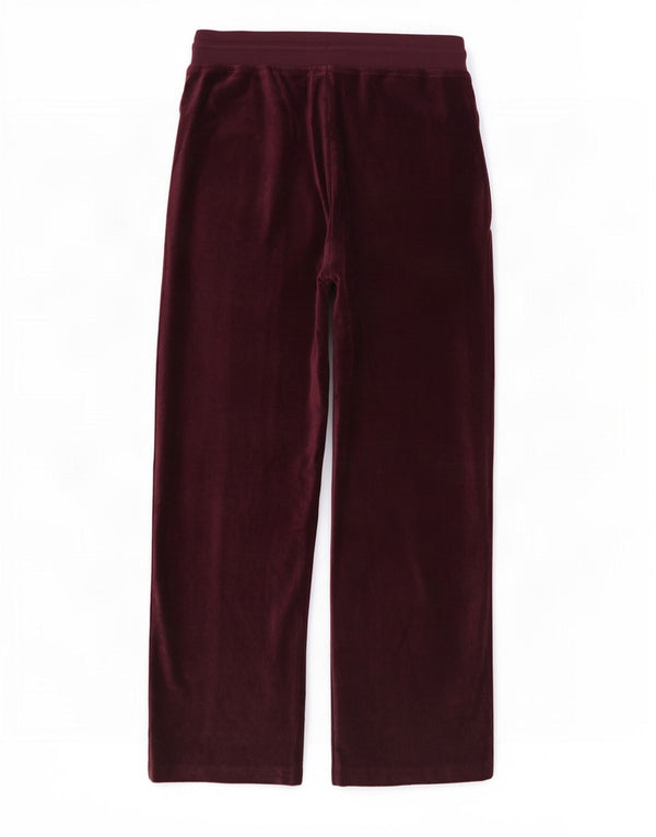 Marks & Spencer Pantalon de survêtement en velours pour femme UK 14 Large Bordeaux