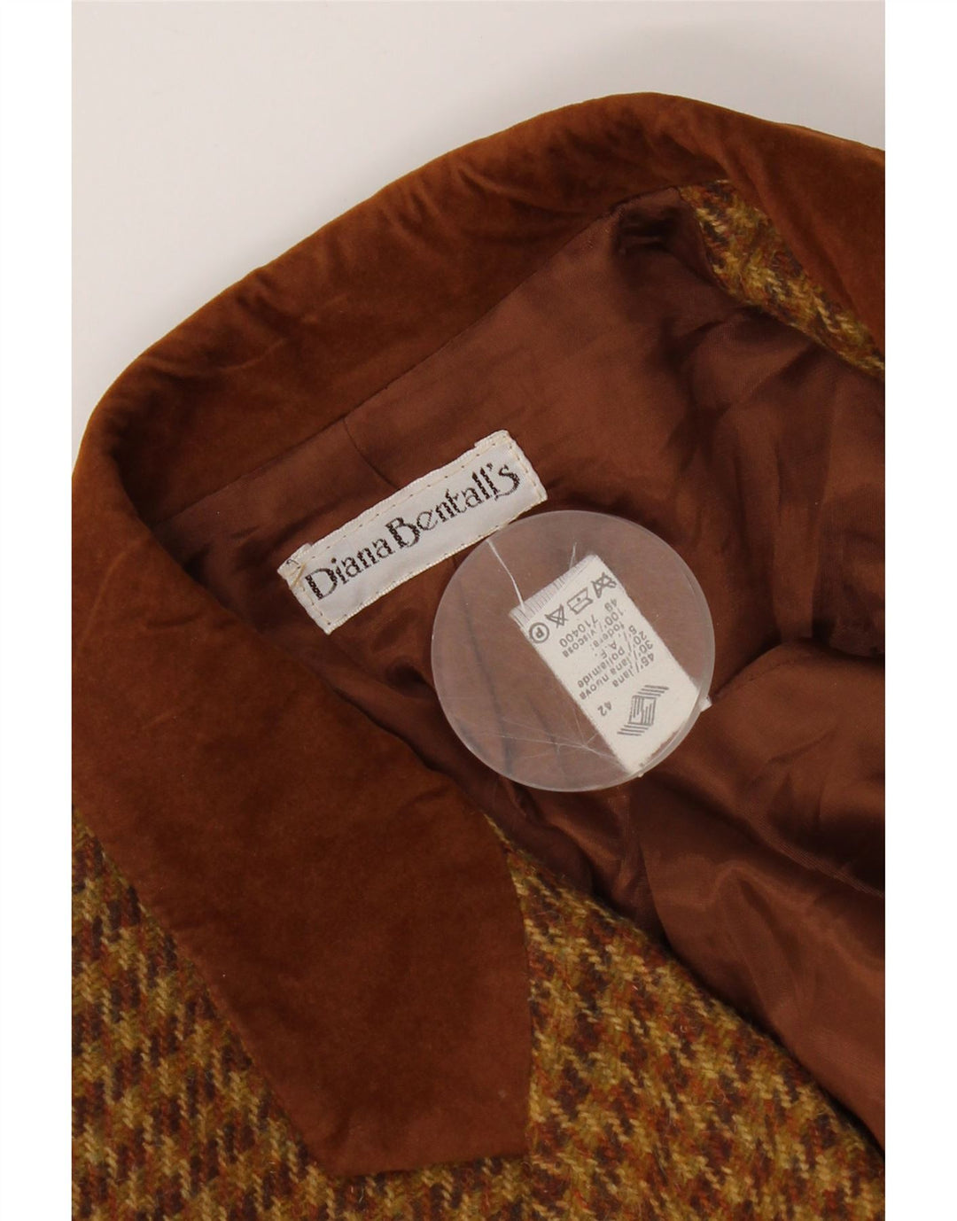 Veste blazer pour femme de Diana Bentall IT 42 pied-de-poule marron moyen