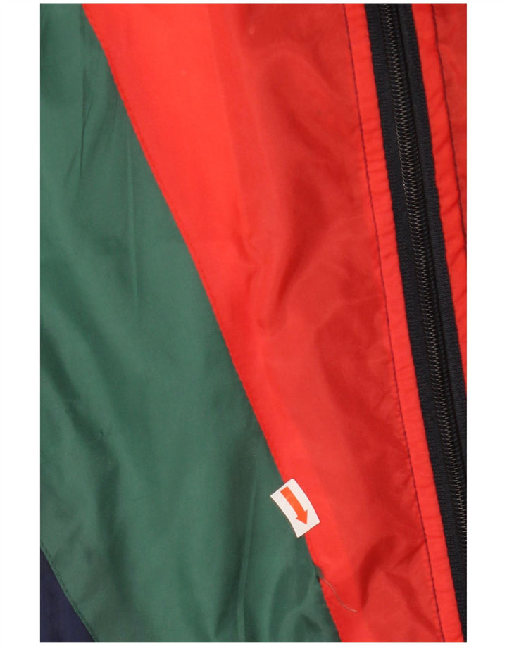 VINTAGE Veste de survêtement pour homme Large Multicolore Colourblock