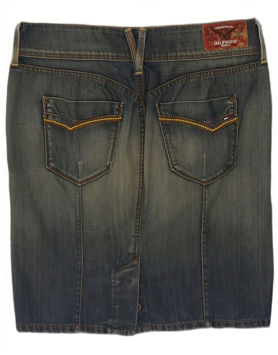 Tommy Hilfiger Jupe Sonora Denim Femme Medium W34 Bleu Coton