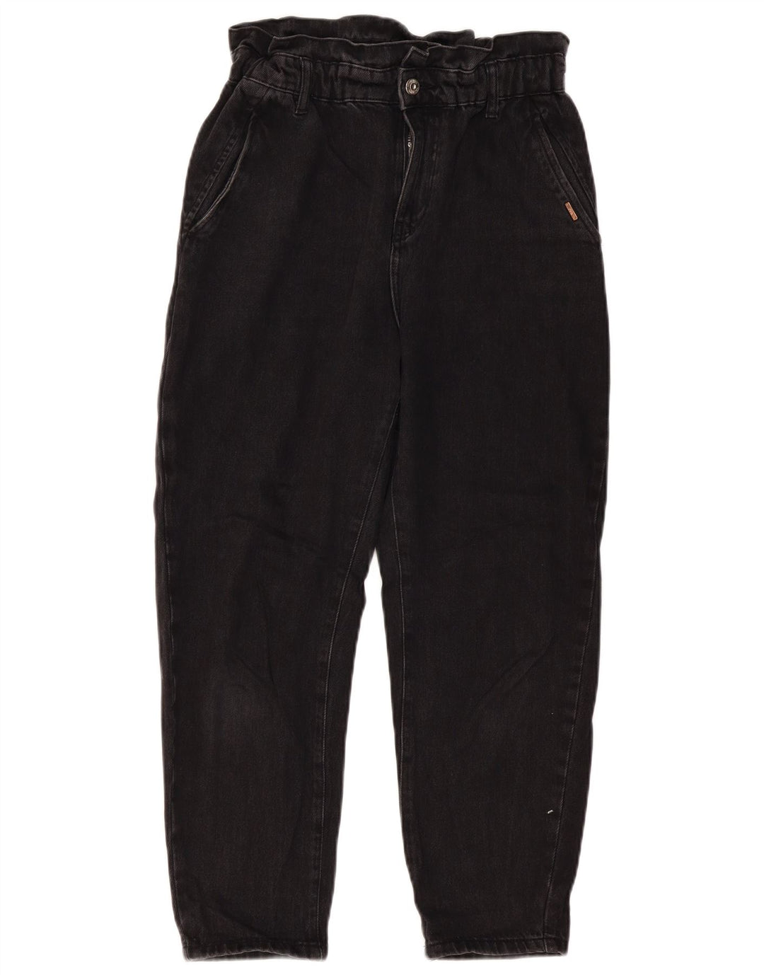 Jean fuselé taille haute ZARA pour femme EU 36 XS W26 L24 coton noir