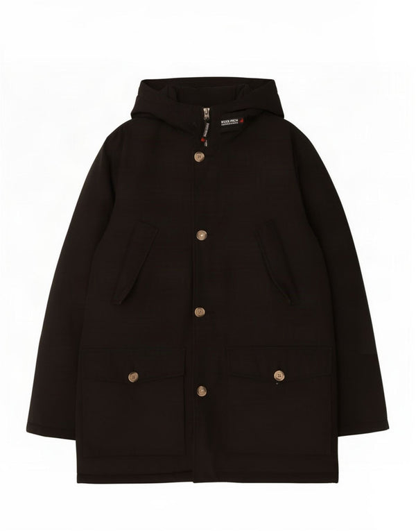 Woolrich Manteau matelassé à capuche pour garçon 15-16 ans Noir Coton