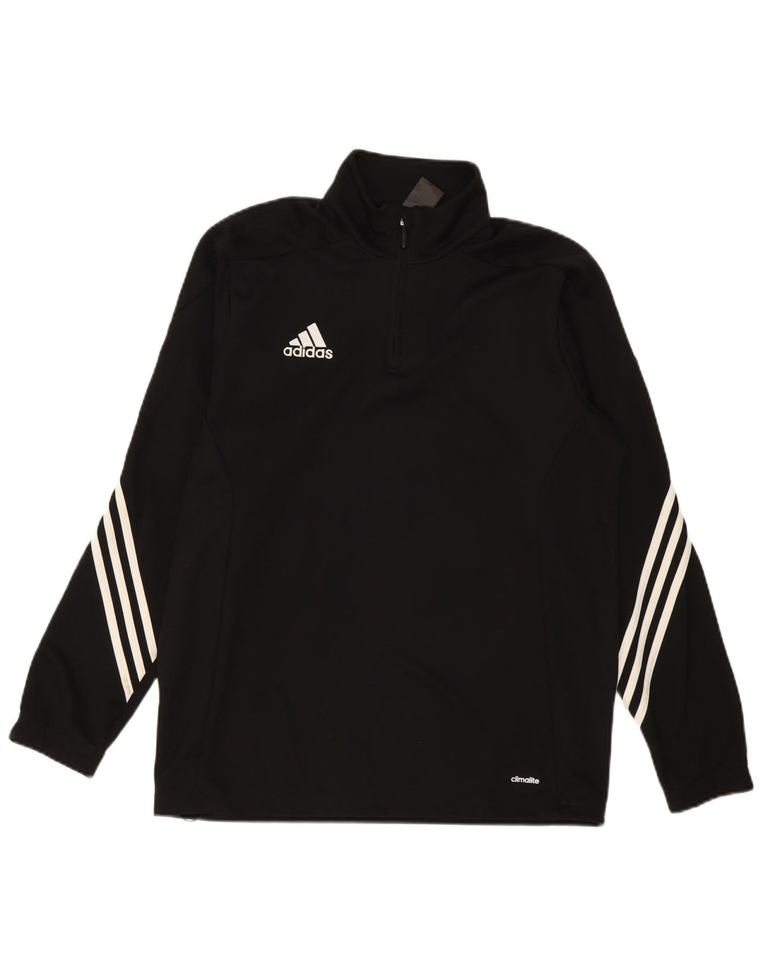 Adidas Climalite Zip Neck Pull Survêtement Haut Grand Noir Polyester
