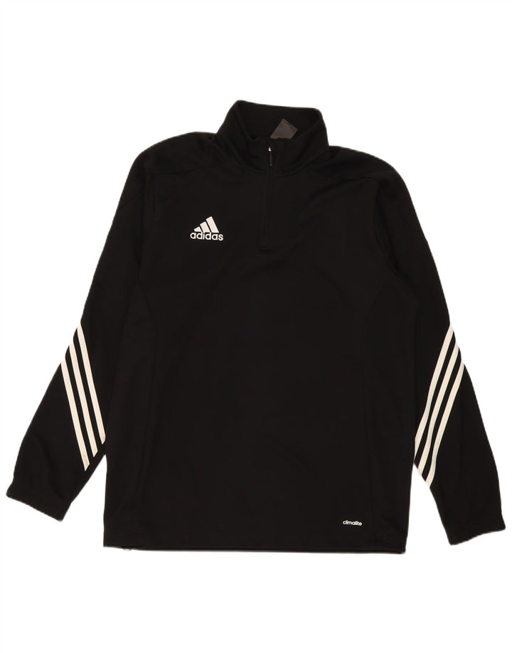 Adidas Climalite Zip Neck Pull Survêtement Haut Grand Noir Polyester