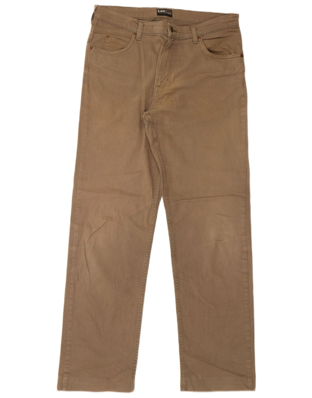 Lee Jean Droit Brooklyn Homme W34 L33 Beige Coton
