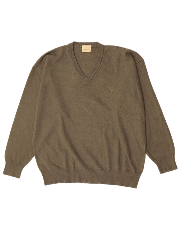 Trussardi Pull Col V Pull Large Vert Homme