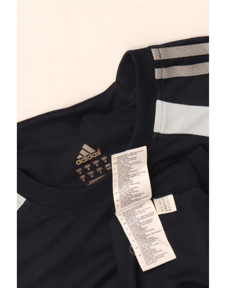 Adidas T-shirt pour homme en polyester color block bleu marine moyen