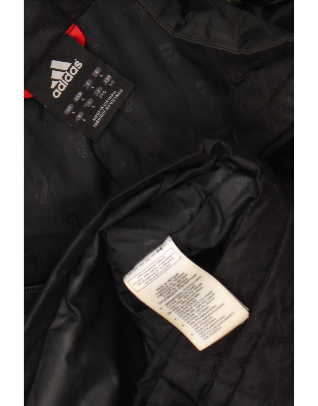 Adidas Veste utilitaire à capuche pour homme UK 40 Large Noir Polyamide