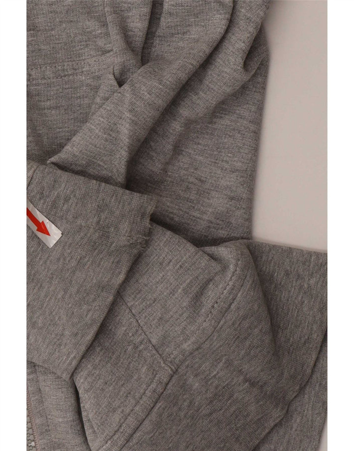 Kappa Pull à Capuche Zippé Homme Gris Moyen Coton