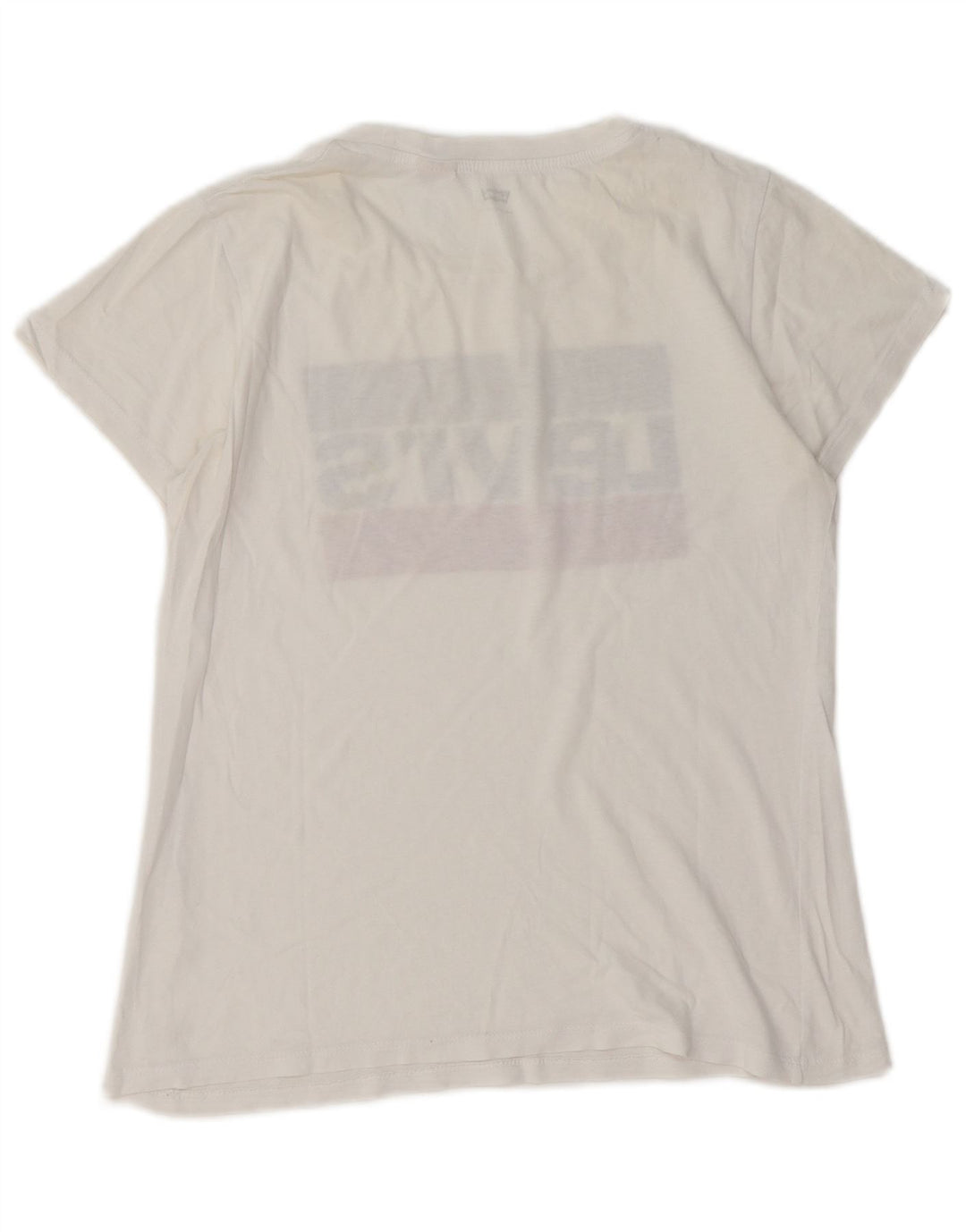 LEVI'S T-shirt graphique pour femme UK 10 Small Blanc