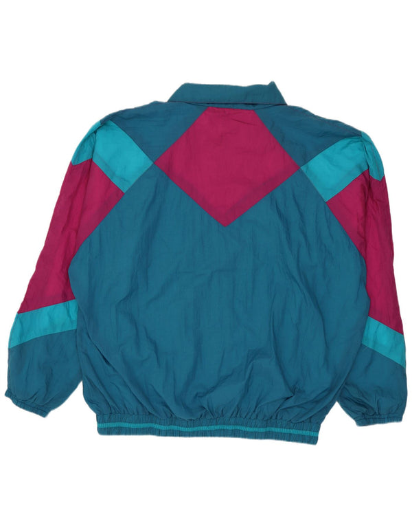 Rucanor Veste de survêtement pour homme Taille 44/46 XL Bleu Colorblock Nylon