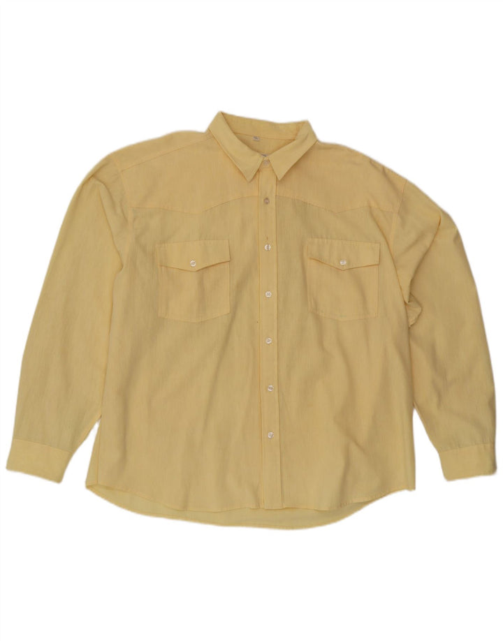 ARIZONA JEANS Chemise Homme Taille 45/46 XL Jaune Coton