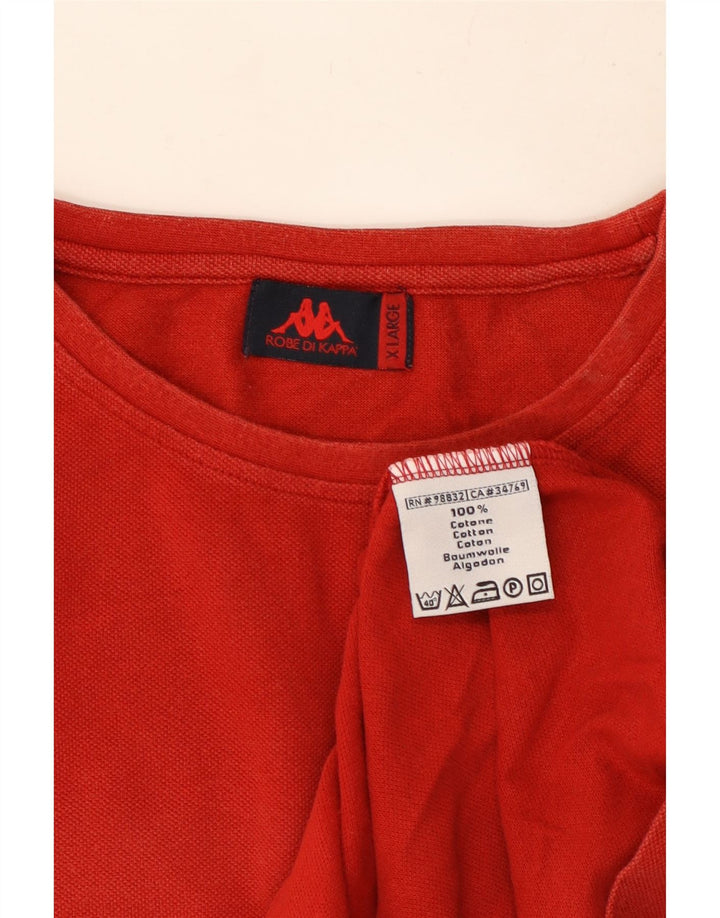 Kappa T-Shirt Homme Top XL Rouge Coton