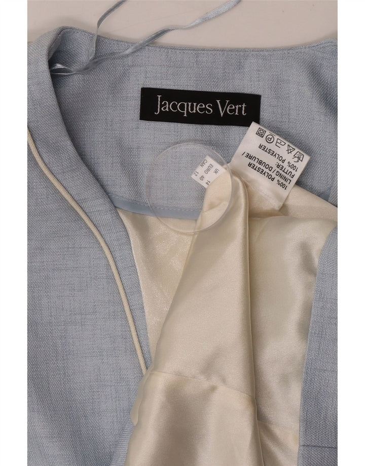 Jacques Vert Veste blazer à manches courtes pour femme 1 bouton UK 14 Large Bleu