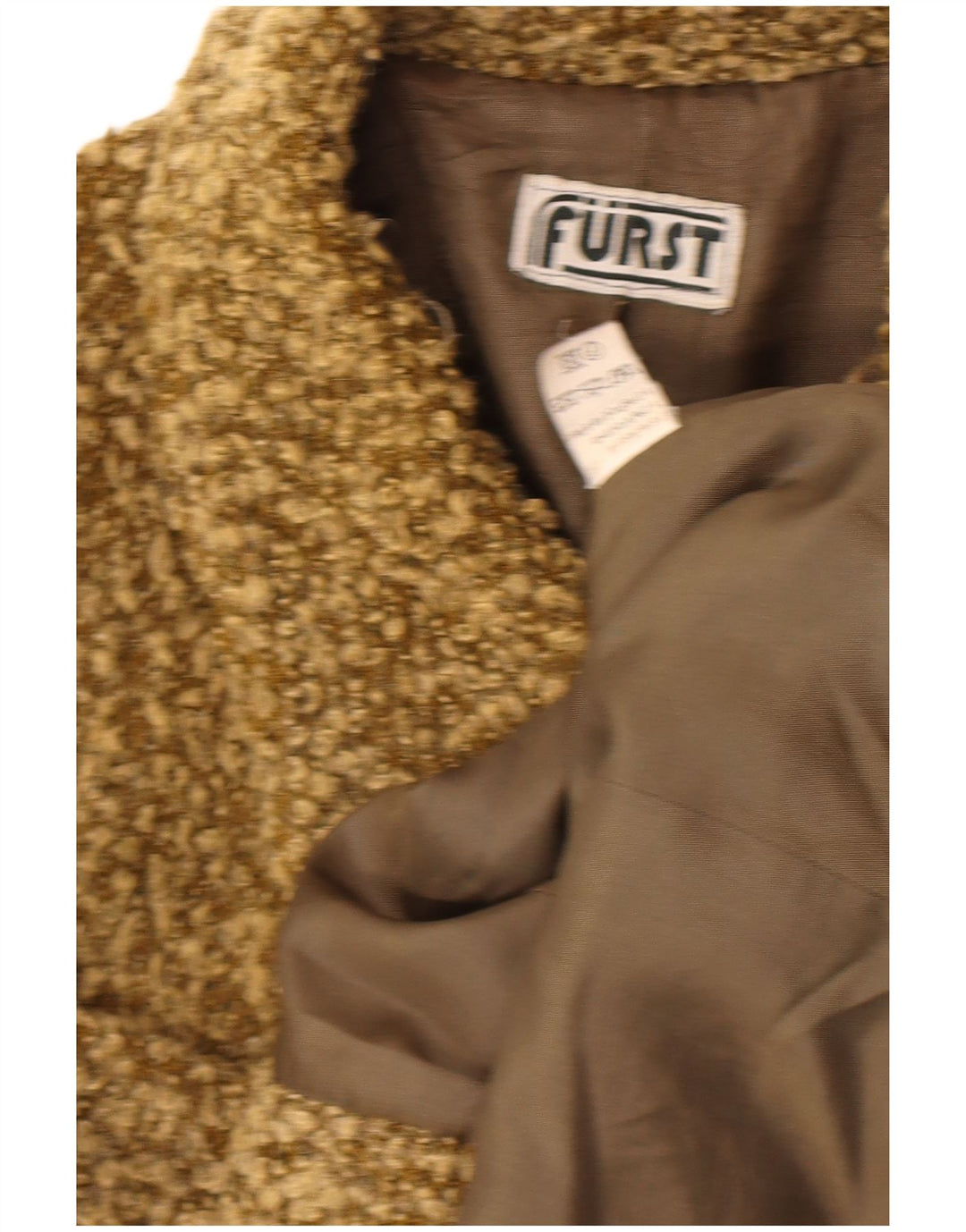 vintage Femme 4 Bouton Blazer Veste UK 14 Moyen Kaki Moucheté Acrylique