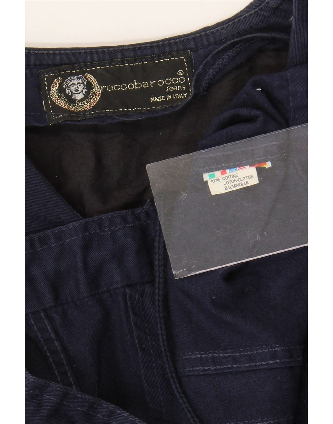 Roccobarocco Veste boléro courte à manches courtes pour femme UK 14 Bleu marine moyen