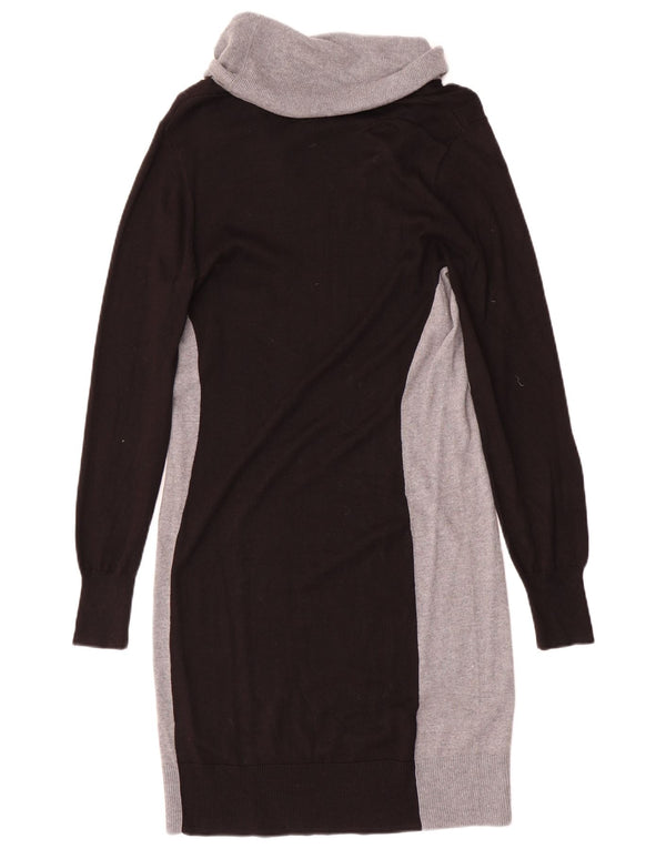Oasis Robe pull pour femme UK 42 en coton color block noir moyen