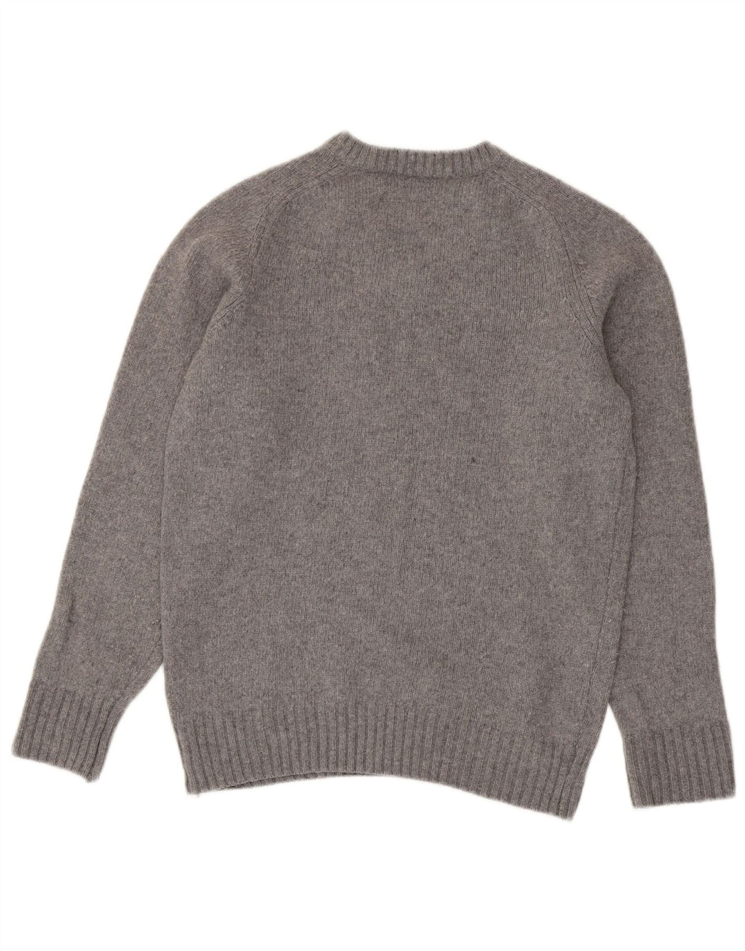 Zara Pull Col V Homme Gris Moyen Laine
