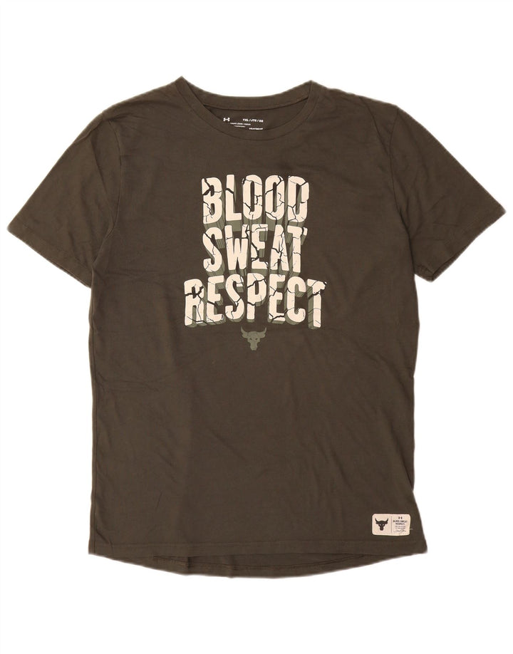 UNDER ARMOUR T-shirt graphique Heat Gear pour fille 13-14 ans XL Kaki