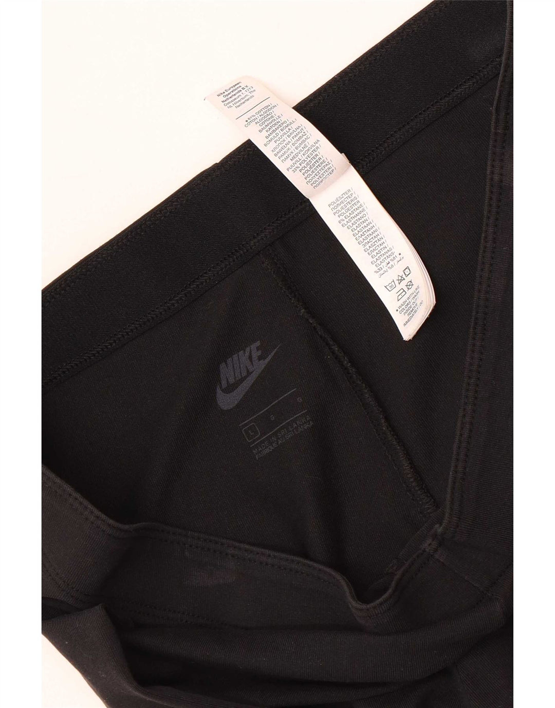 Nike Leggings Femme UK 14 Large Noir Coton