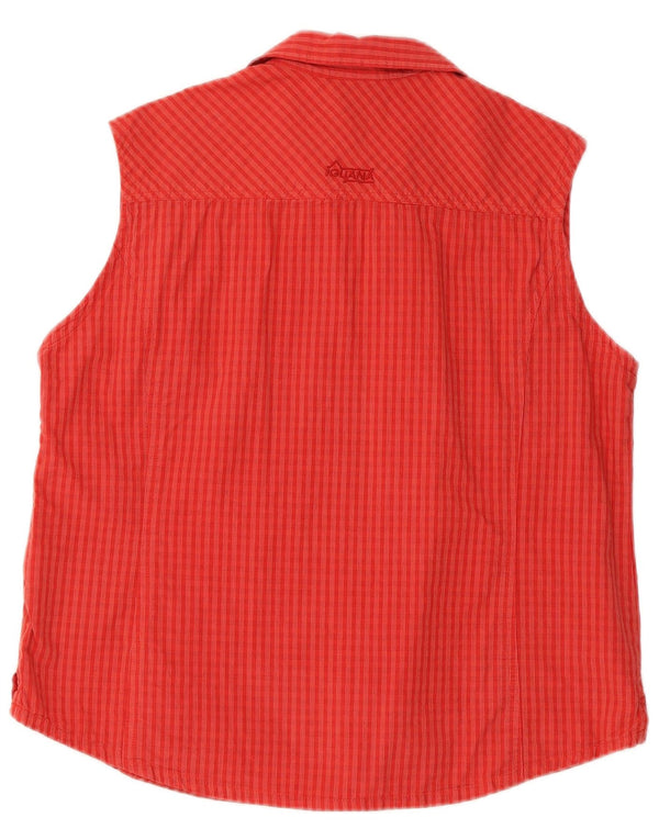 Iguana Chemise sans manches Femme IT 44 Coton à carreaux rouge moyen
