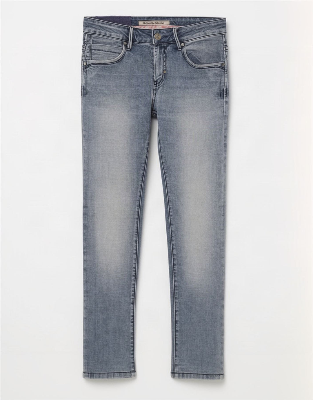 BACI & ABBRACCI Jean Slim Femme IT 44 Moyen W28 L28 Bleu Coton