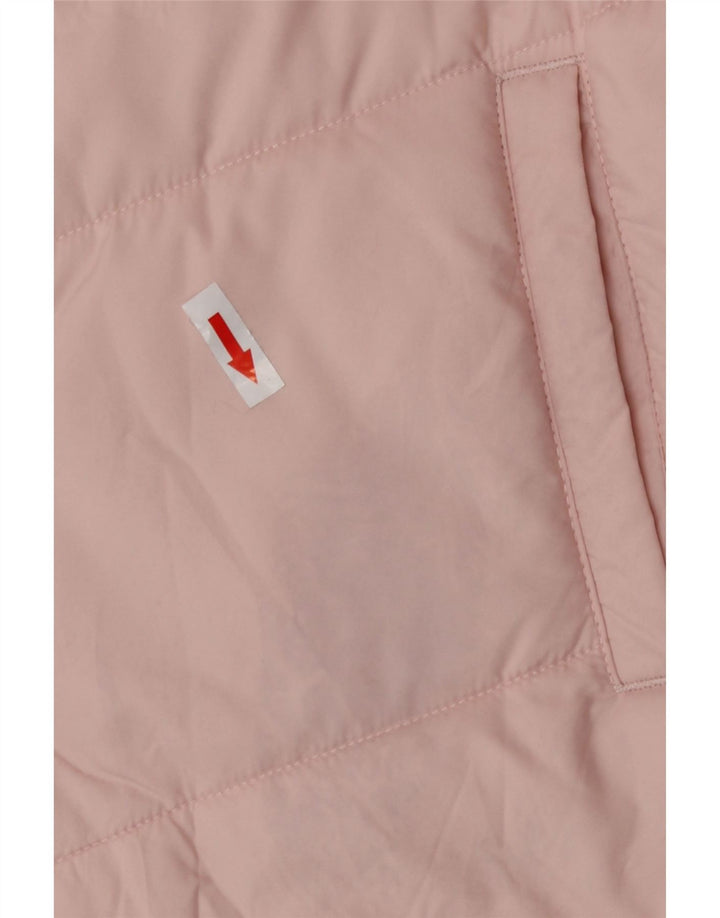 Puma Veste matelassée à capuche pour femme UK 14 Rose moyen Polyester