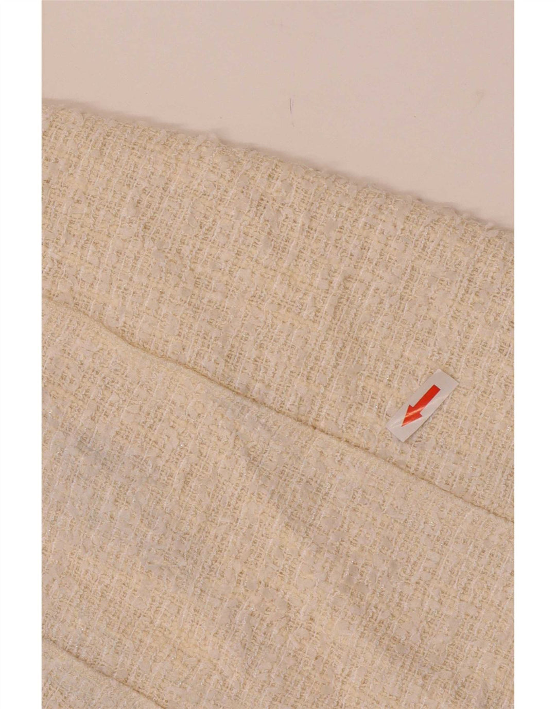 Zara Femme Mini Jupe XS W24 Polyester Blanc Cassé