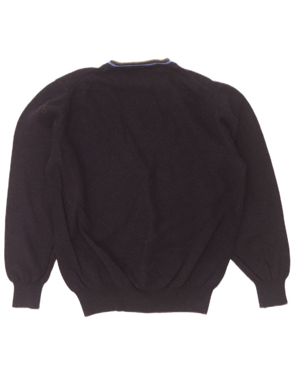 Fred Perry Pull à col roulé pour femme UK 16 Large Bleu marine Laine