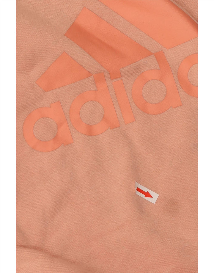 ADIDAS Sweat-shirt graphique pour femme UK 12/14 Coton rose moyen