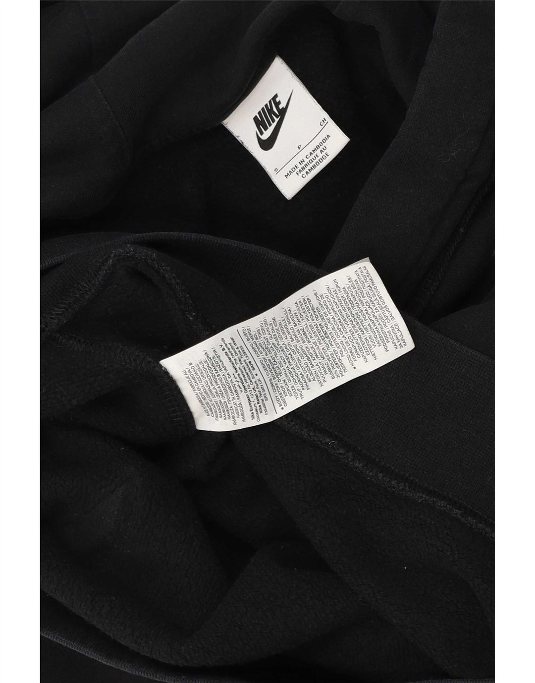 Nike Pull à capuche pour homme Petit coton noir
