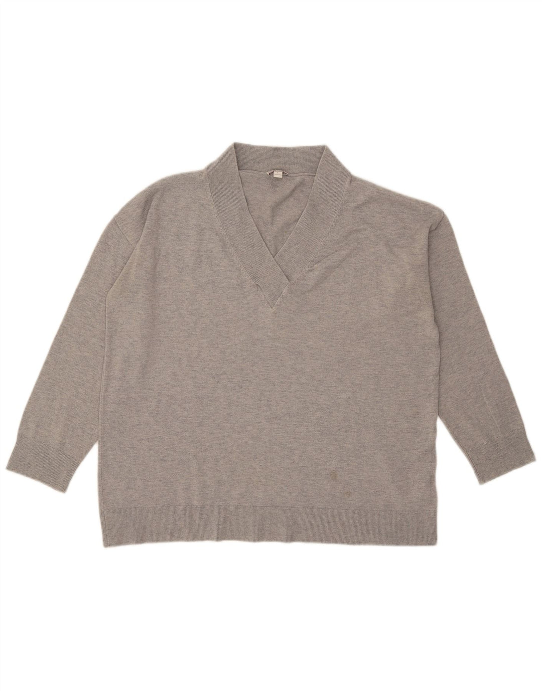 Gap Pull surdimensionné à col en V pour femme UK 16 Large Gris Moucheté
