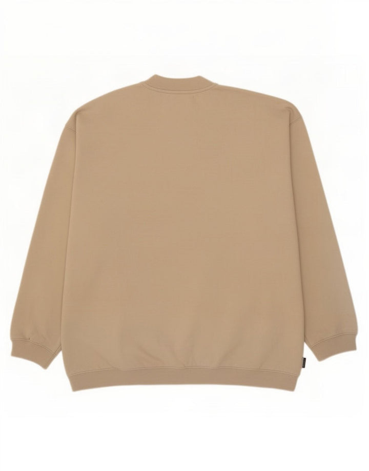 Reebok Sweat-shirt pour homme en coton beige Large