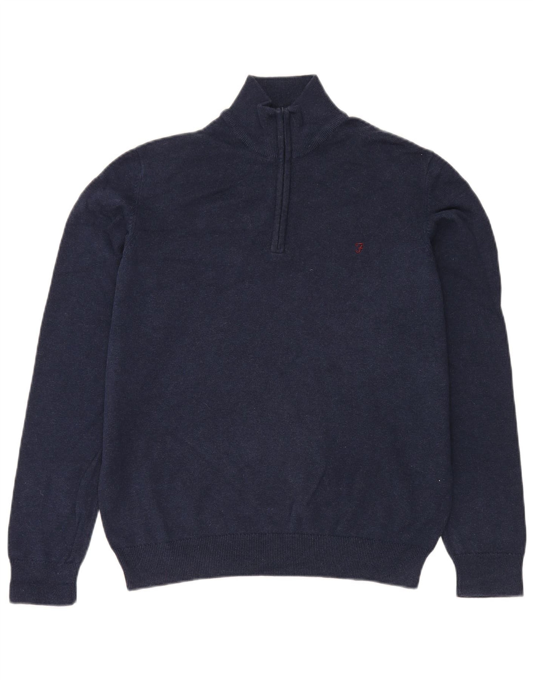 Farah Pull col zippé pour homme en coton bleu marine Taille L
