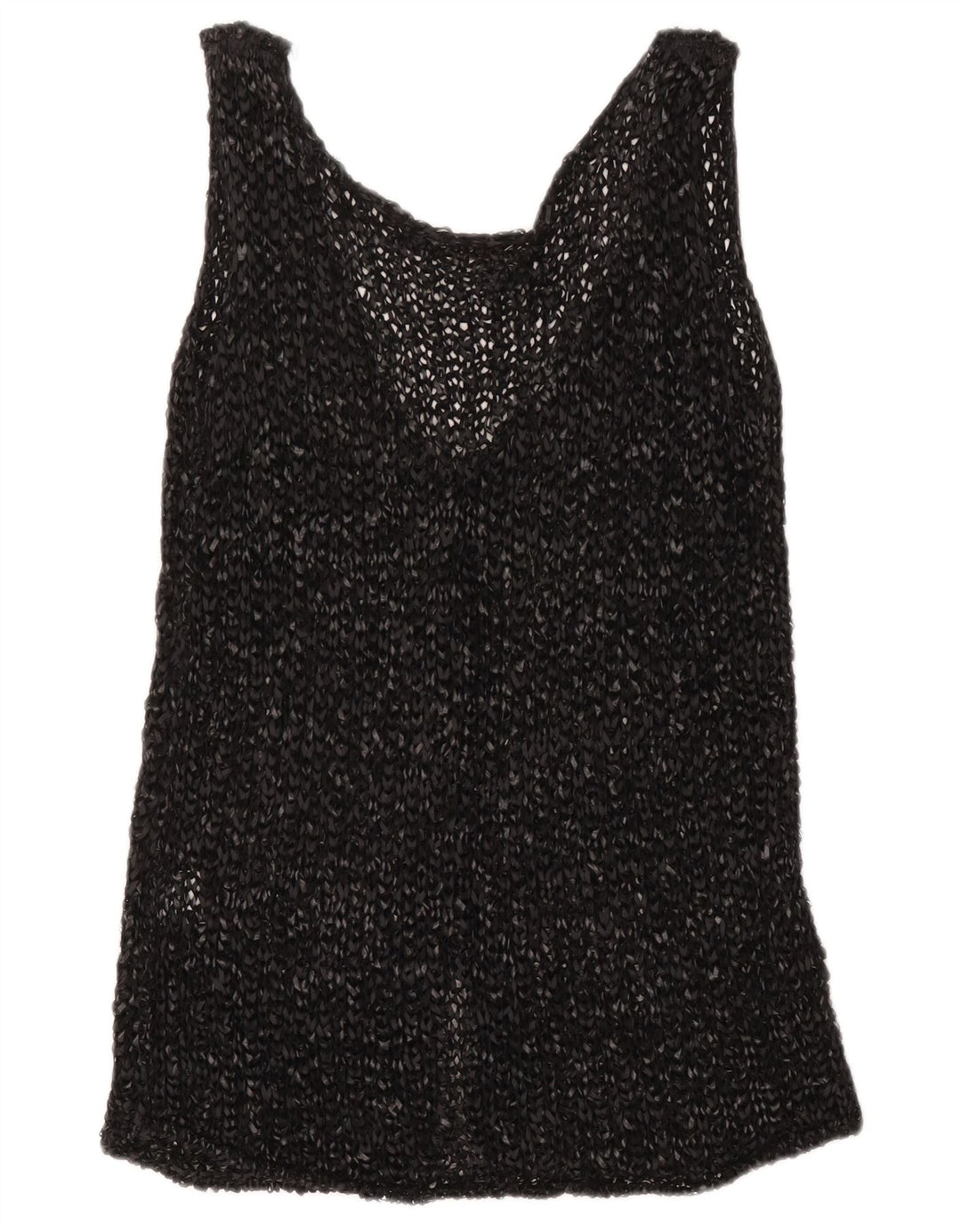 Codice Cardigan sans manches au crochet pour femme UK 16 Grand coton gris