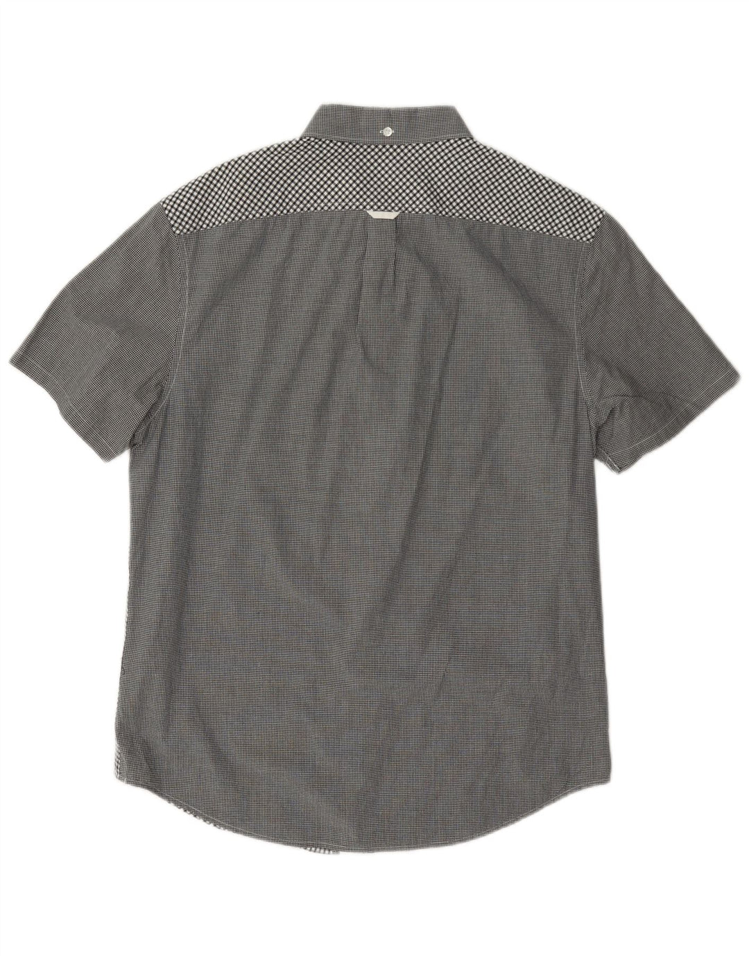 Penguin Chemise à Manches Courtes Heritage Homme Gris Moyen Vichy Coton
