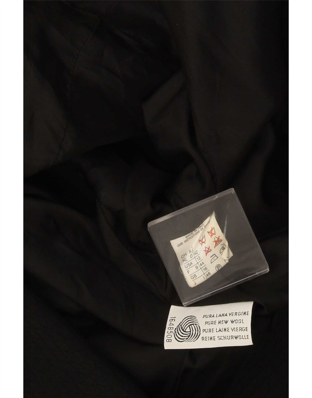 Max Mara Veste Blazer 1 Bouton pour Femme UK 16 Grande Laine Vierge Noire
