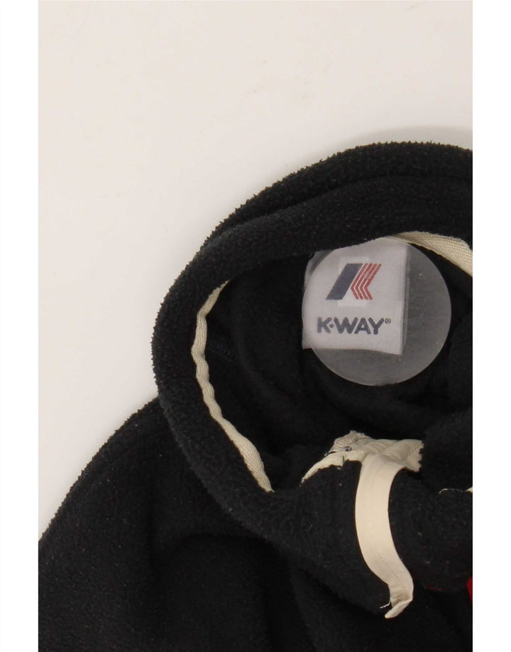 K-Way Pull polaire à col zippé pour homme rayé noir moyen
