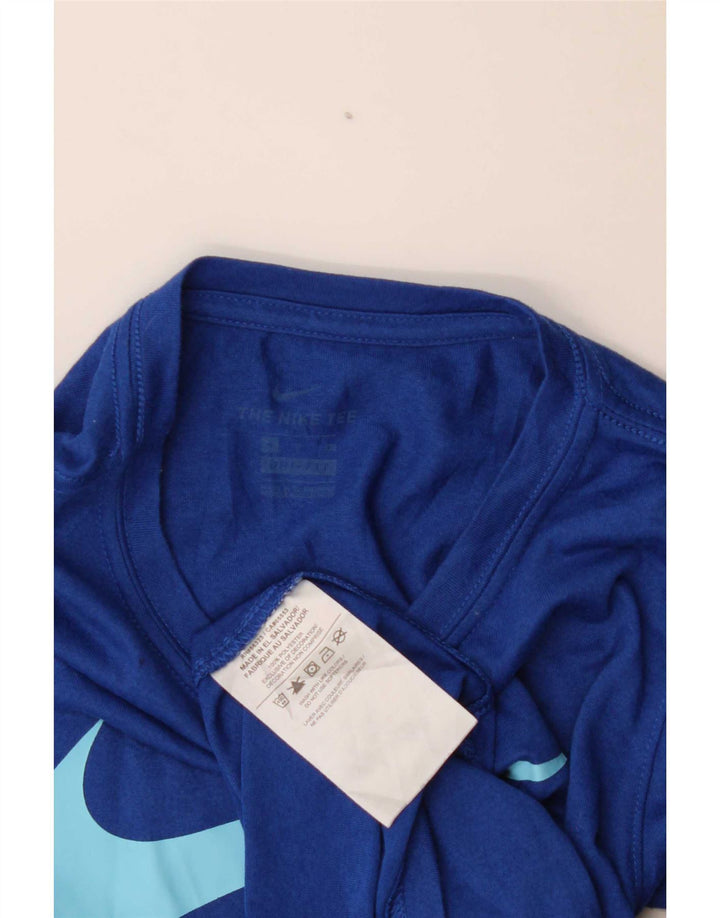 Nike Garçon Dri Fit Graphic T-Shirt Top 9-10 ans Bleu Polyester