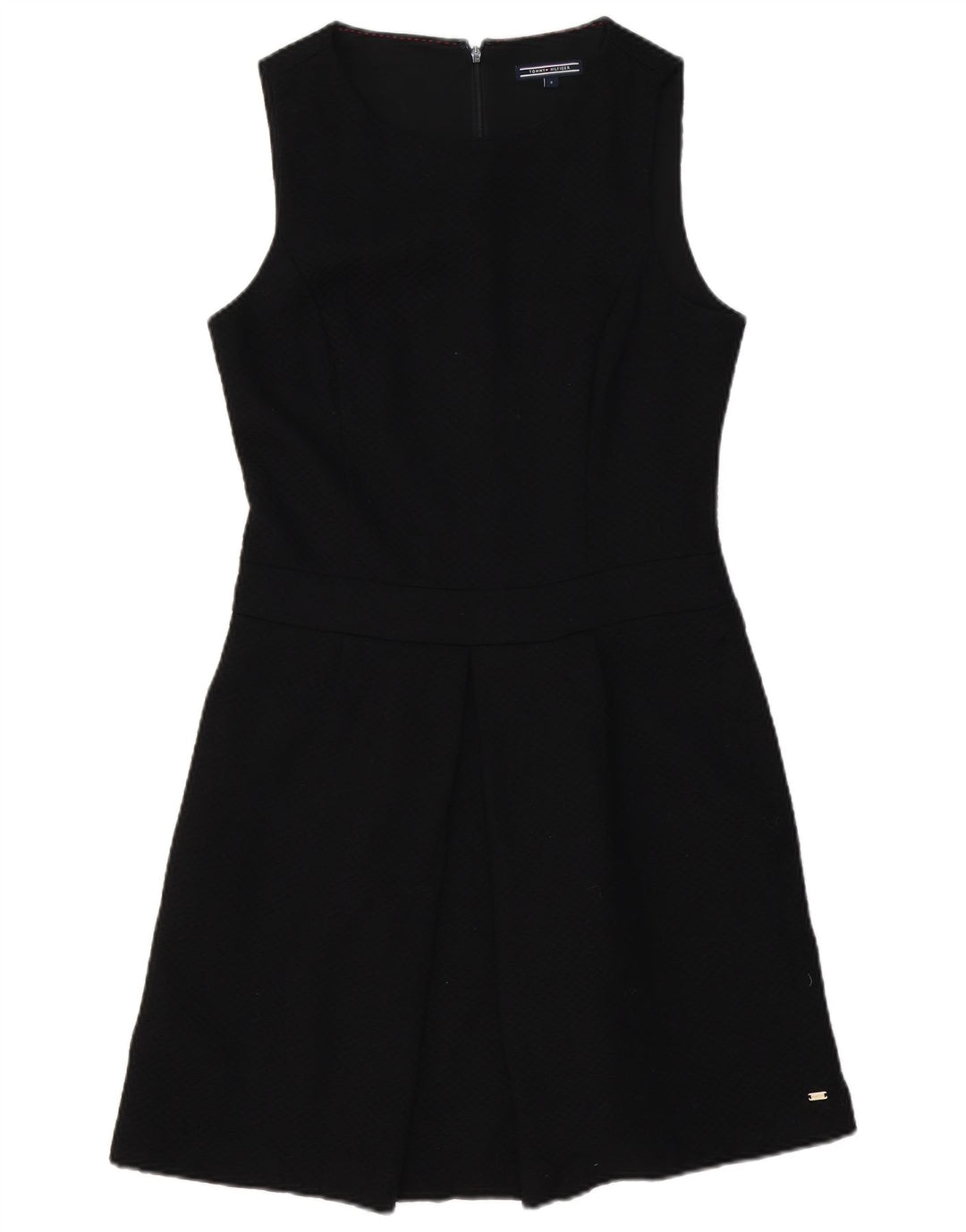 Tommy Hilfiger Robe trapèze sans manches pour femme US 8 Medium Noir Polyester