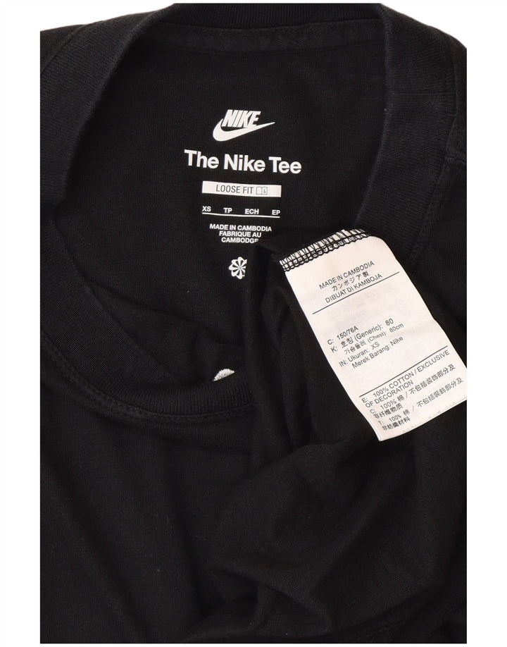 Nike Mens Loose Fit T-Shirt Top XS Noir Coton