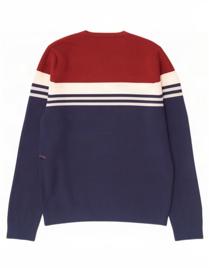 Marks & Spencer Pull à col rond pour homme Bleu Large Colorblock