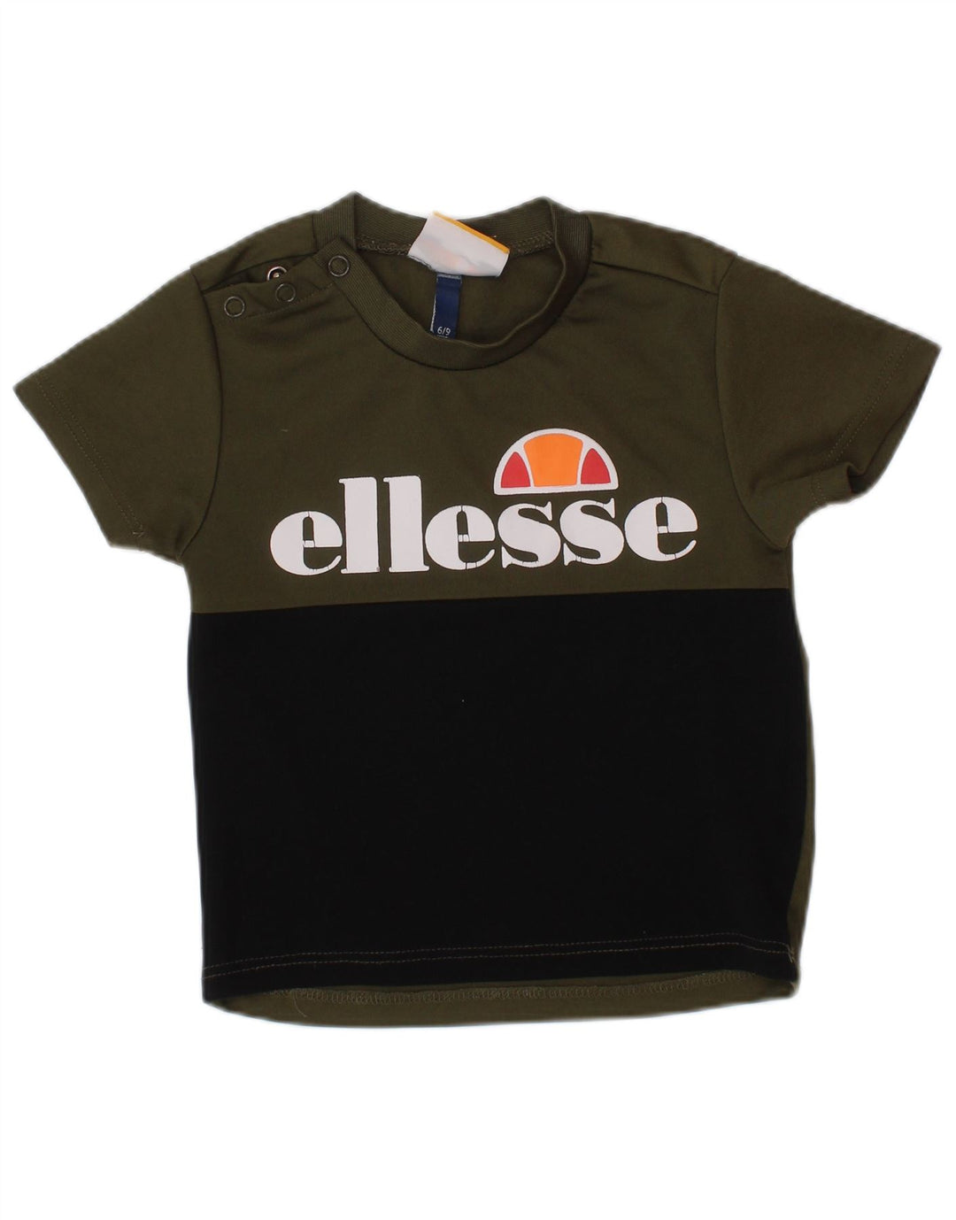 ELLESSE T-shirt graphique bébé garçon 6-9 mois Kaki Colourblock