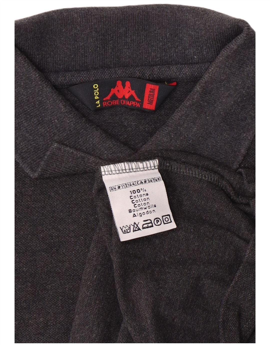 Kappa Polo Homme Gris Moyen Coton