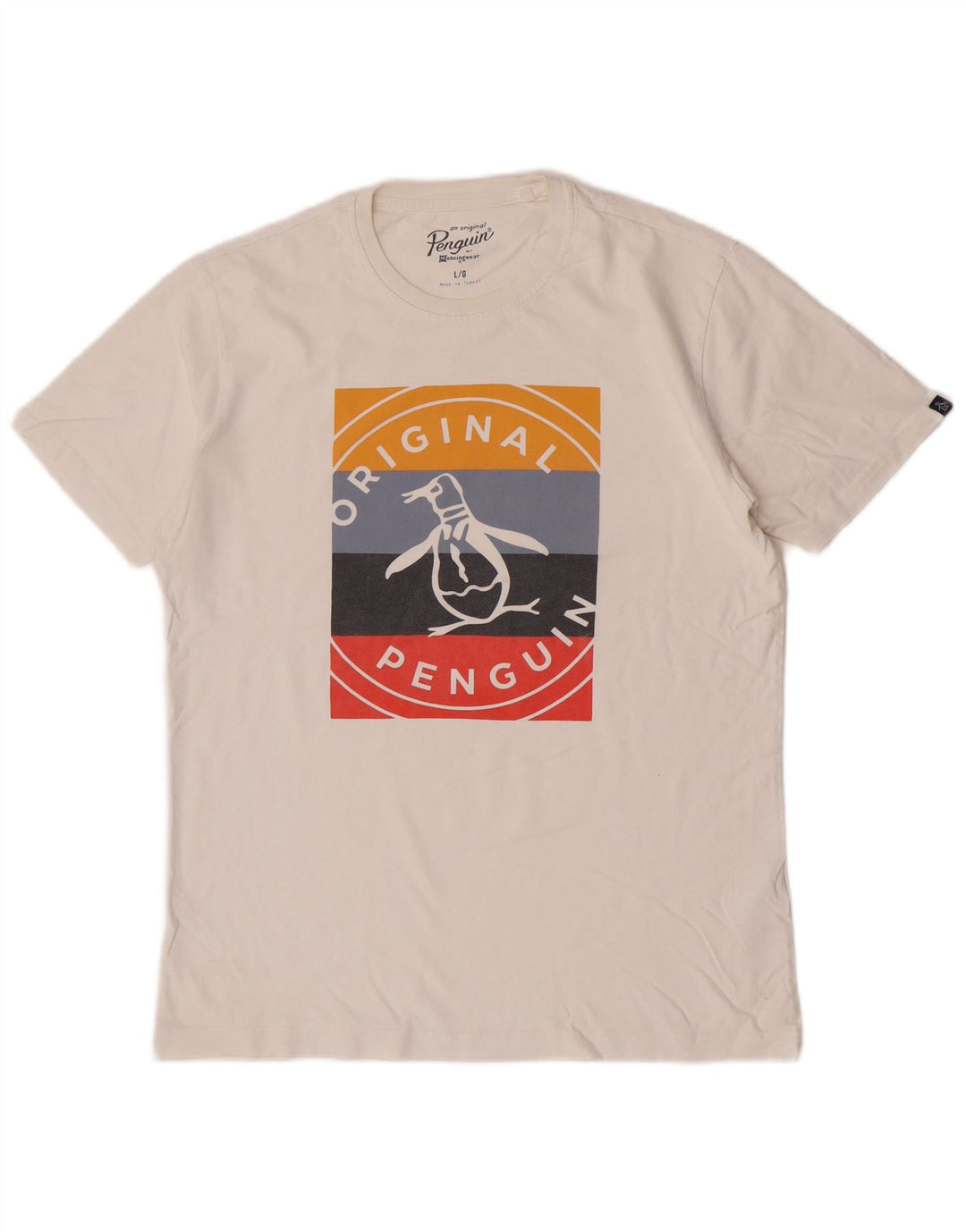 Penguin T-Shirt Graphique Homme Grand Blanc Coton