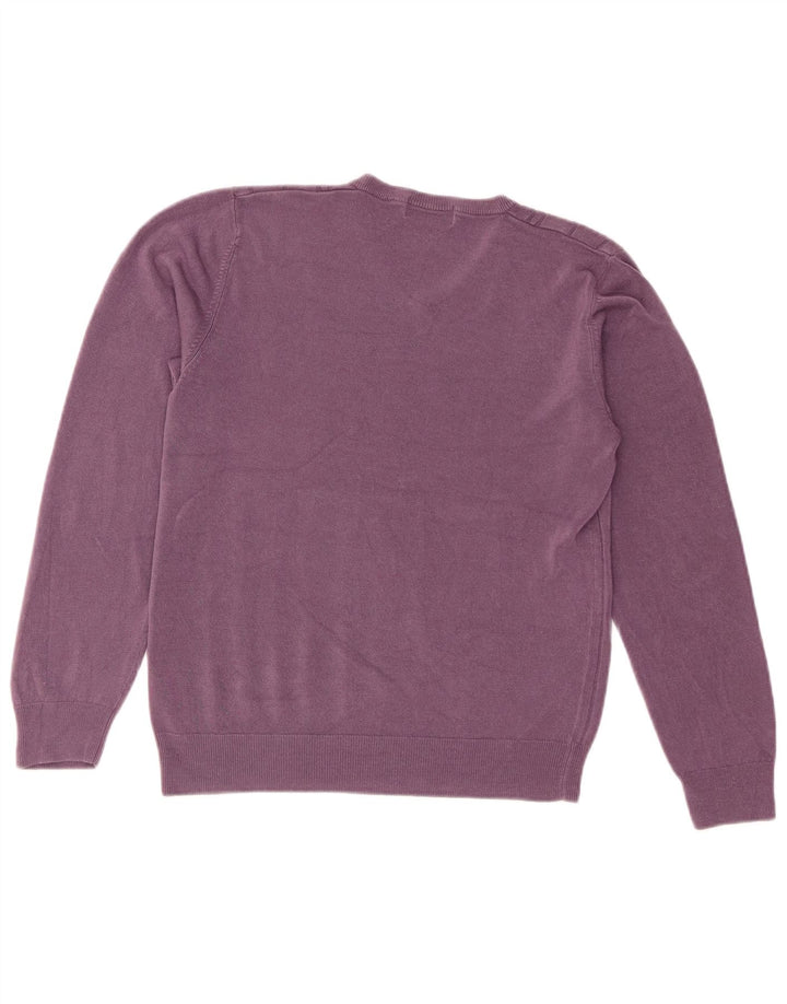Marks & Spencer Pull col en V pour femme UK 14 Violet moyen