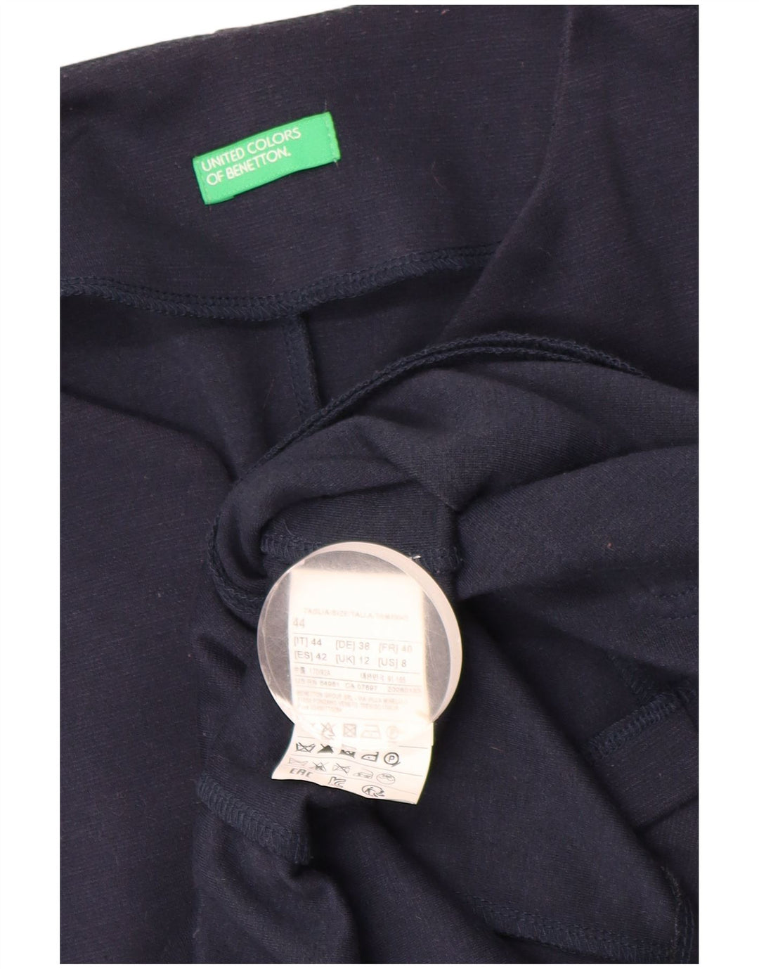 Benetton Veste Blazer 1 Bouton 1 Bouton Femme UK 12 Bleu Marine Moyen