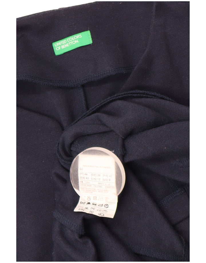 Benetton Veste Blazer 1 Bouton 1 Bouton Femme UK 12 Bleu Marine Moyen